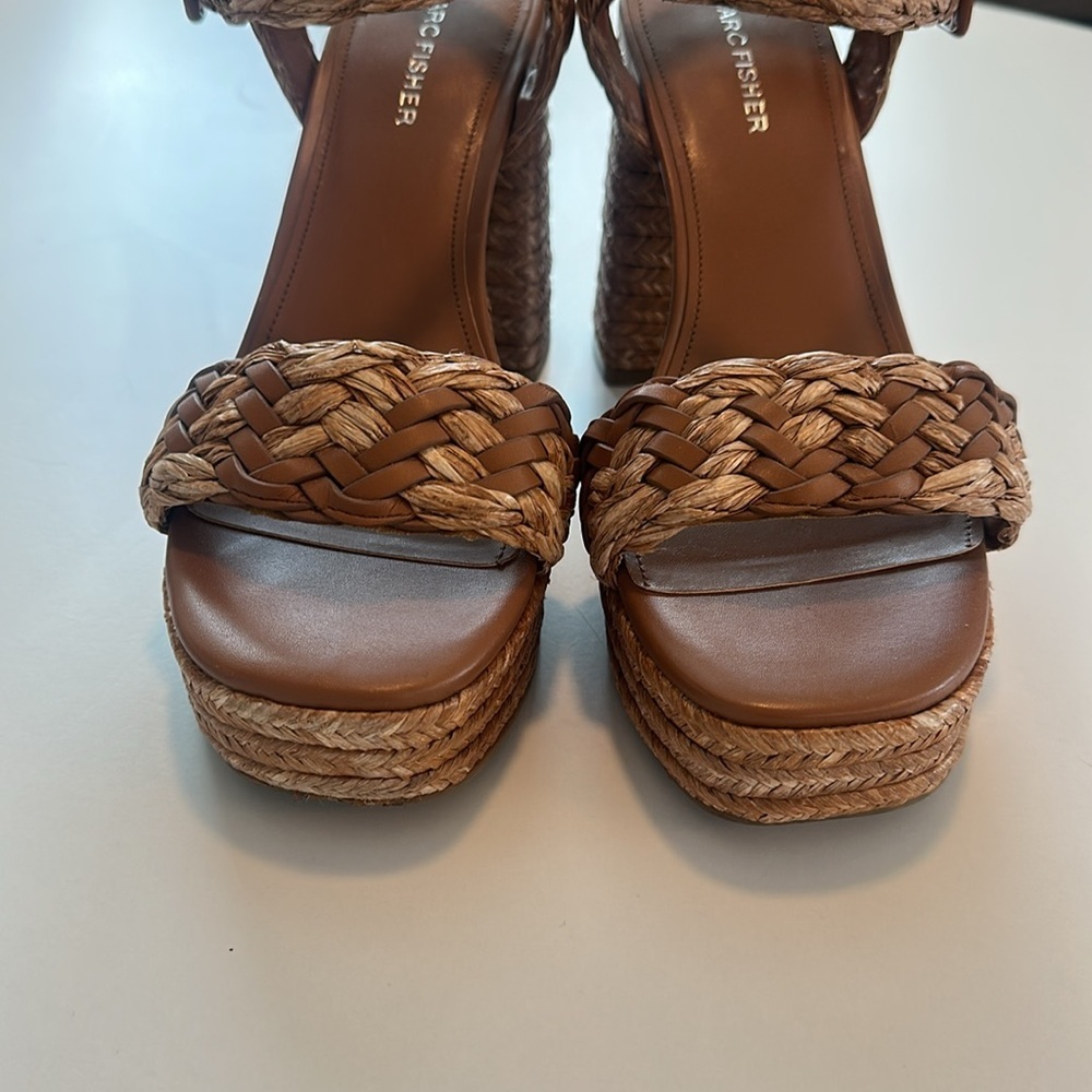 Marc Fisher Seclude Platform Raffia Sandal - Picture 10 of 10